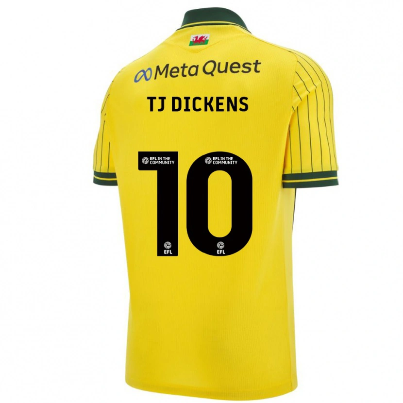 Danxen Criança Camisola Tonicha Tj Dickens #10 Amarelo Verde Alternativa 2025/26 Camisa