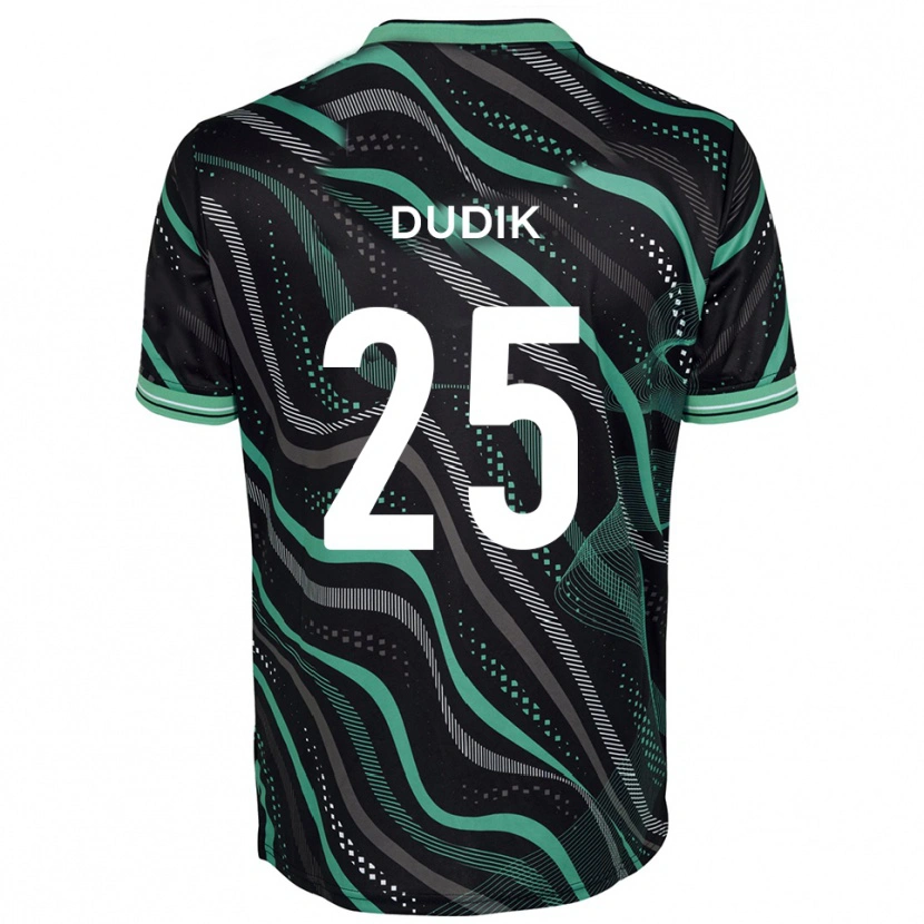 Danxen Criança Camisola Anton Dudik #25 Preto Verde Alternativa 2025/26 Camisa