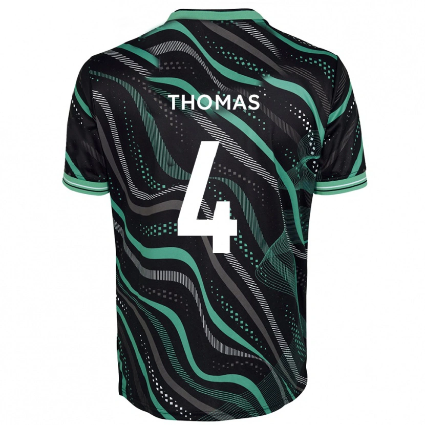 Danxen Criança Camisola Terell Thomas #4 Preto Verde Alternativa 2025/26 Camisa