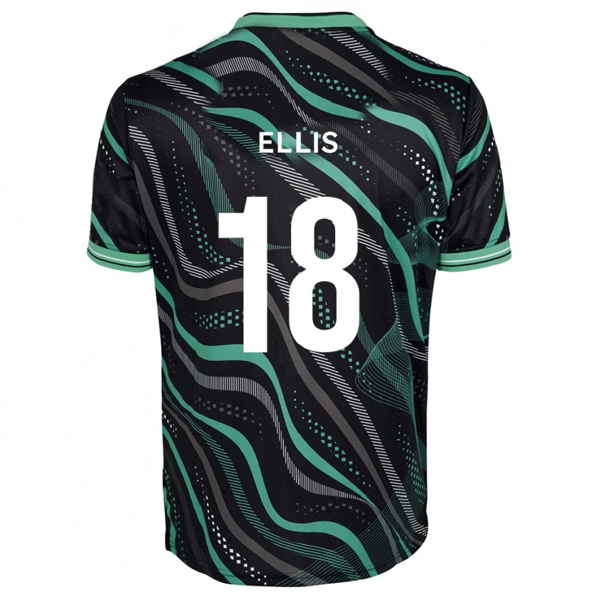 Danxen Criança Camisola Jack Ellis #18 Preto Verde Alternativa 2025/26 Camisa