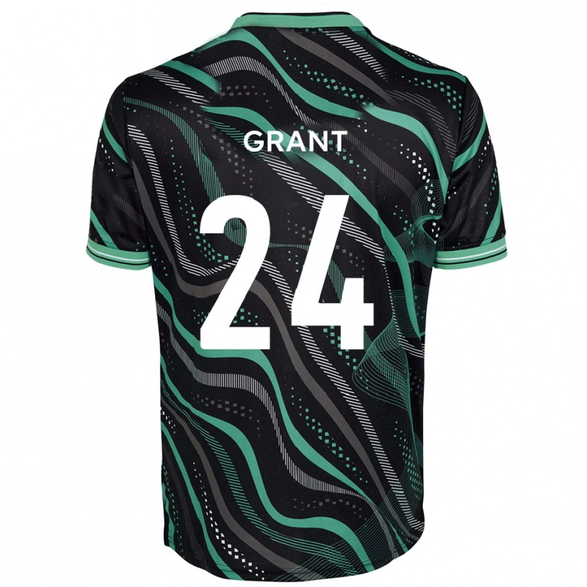 Danxen Criança Camisola Josh Grant #24 Preto Verde Alternativa 2025/26 Camisa