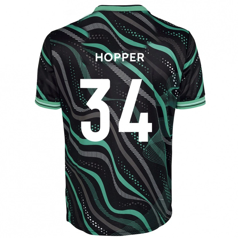Danxen Criança Camisola Dan Hopper #34 Preto Verde Alternativa 2025/26 Camisa
