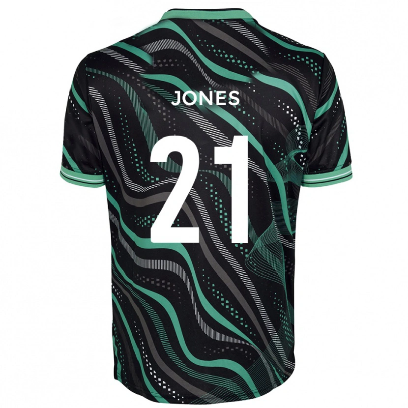 Danxen Criança Camisola Jordan Jones #21 Preto Verde Alternativa 2025/26 Camisa