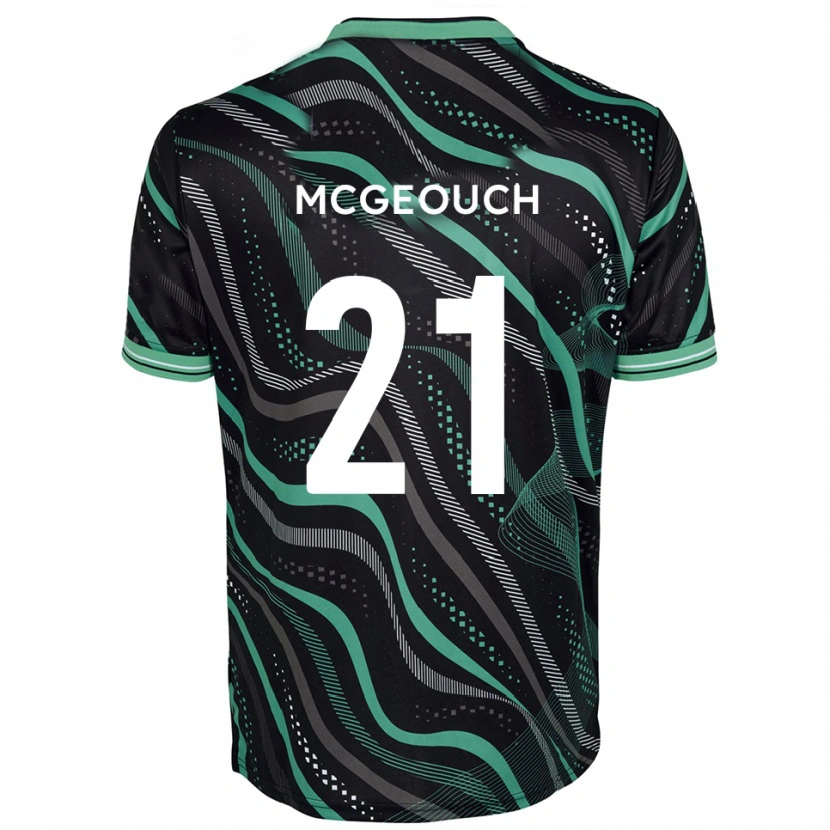Danxen Criança Camisola Dylan Mcgeouch #21 Preto Verde Alternativa 2025/26 Camisa