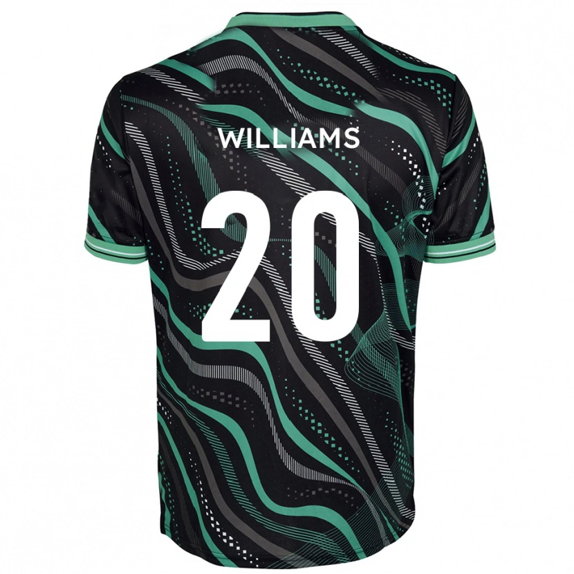 Danxen Criança Camisola Ben Williams #20 Preto Verde Alternativa 2025/26 Camisa