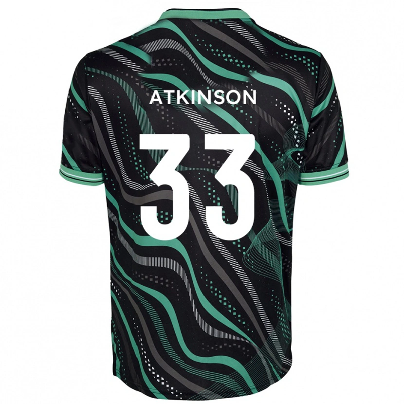 Danxen Criança Camisola Hayden Atkinson #33 Preto Verde Alternativa 2025/26 Camisa