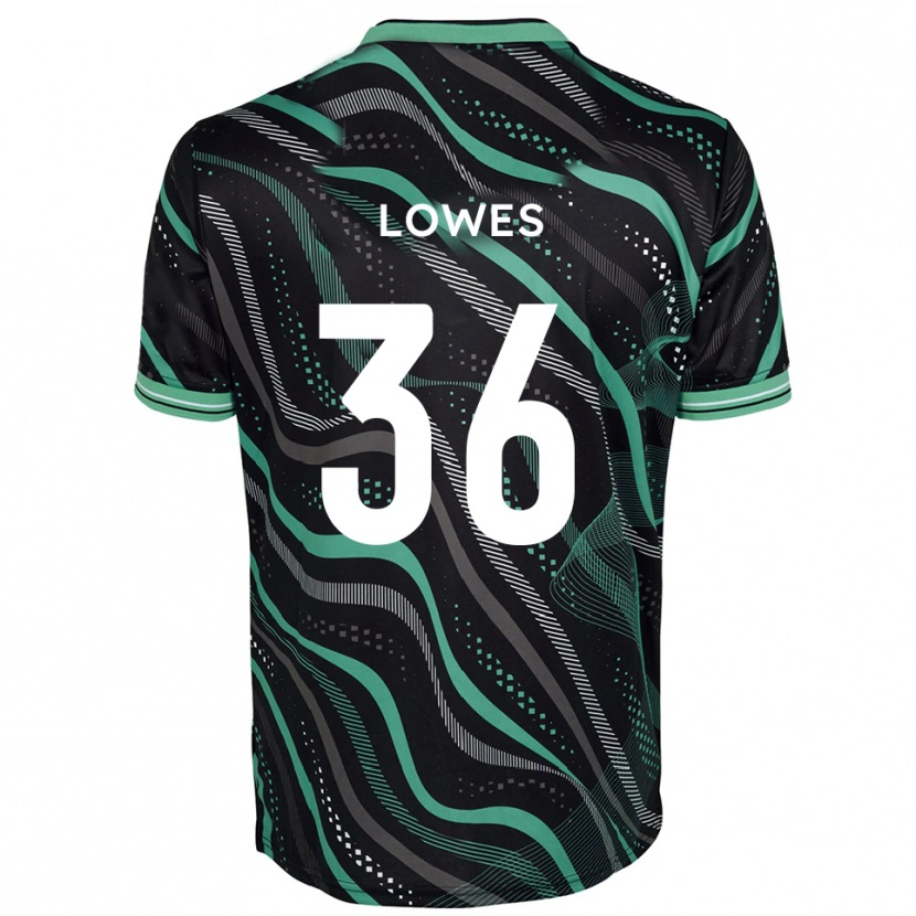 Danxen Criança Camisola Jonah Lowes #36 Preto Verde Alternativa 2025/26 Camisa