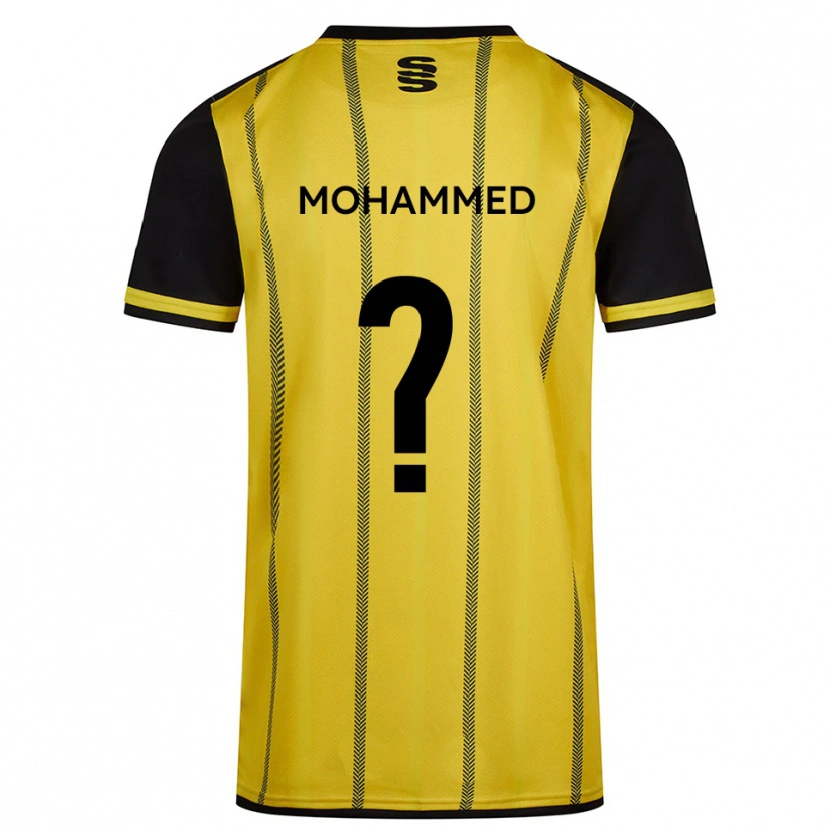 Danxen Criança Camisola Faris Mohammed #0 Amarelo Preto Alternativa 2025/26 Camisa