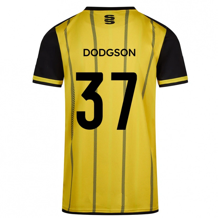Danxen Criança Camisola Ewan Dodgson #37 Amarelo Preto Alternativa 2025/26 Camisa