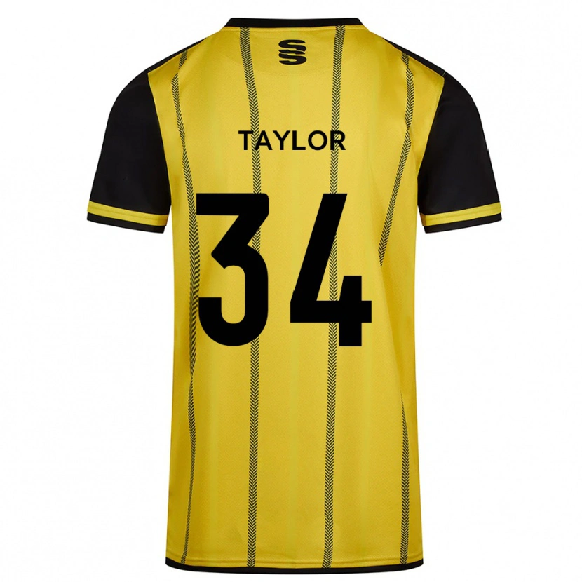 Danxen Criança Camisola James Taylor #34 Amarelo Preto Alternativa 2025/26 Camisa
