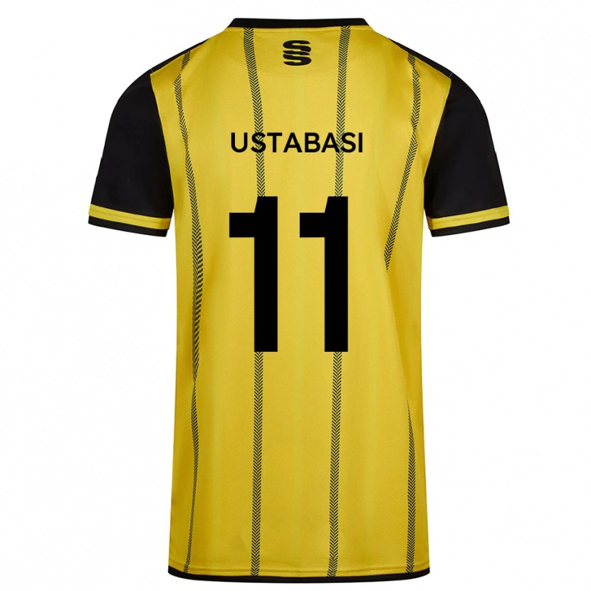 Danxen Criança Camisola Jonathan Ustabasi #11 Amarelo Preto Alternativa 2025/26 Camisa