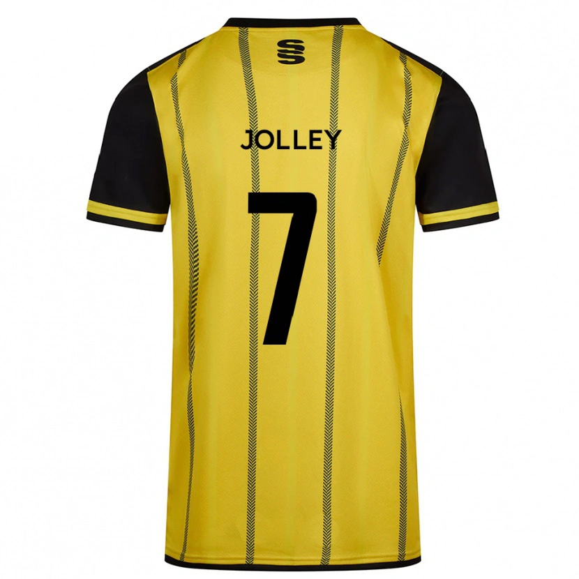 Danxen Criança Camisola Charlie Jolley #7 Amarelo Preto Alternativa 2025/26 Camisa