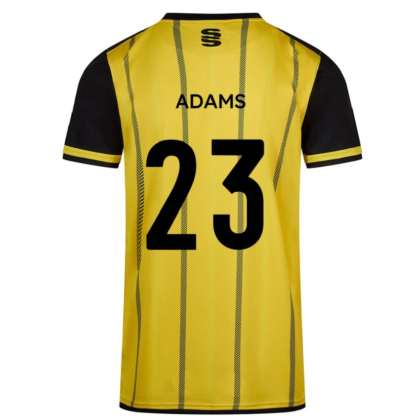 Danxen Criança Camisola Ellie Adams #23 Amarelo Preto Alternativa 2025/26 Camisa