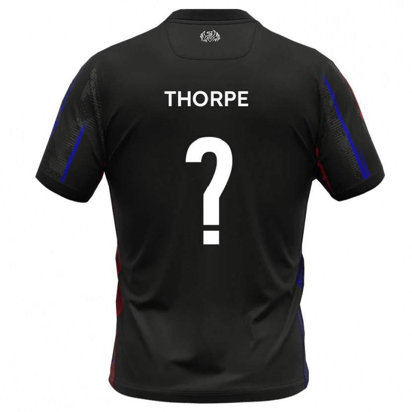 Danxen Criança Camisola Harry Thorpe #0 Preto Vermelho Alternativa 2025/26 Camisa