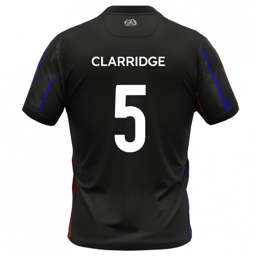 Danxen Criança Camisola James Clarridge #5 Preto Vermelho Alternativa 2025/26 Camisa