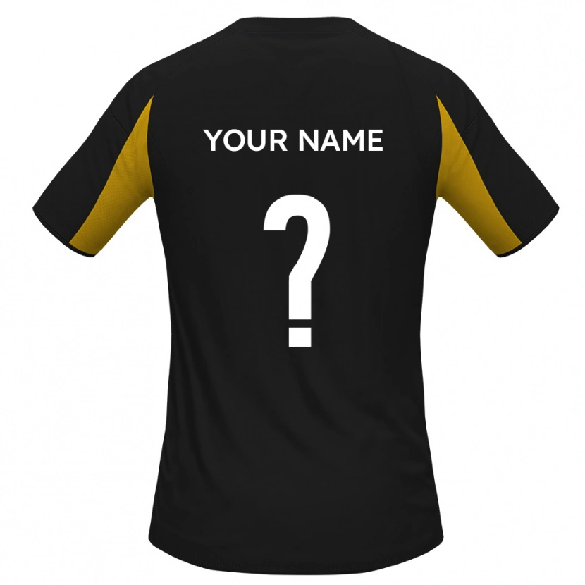 Danxen Criança Camisola Seu Nome #0 Preto Amarelo Alternativa 2025/26 Camisa