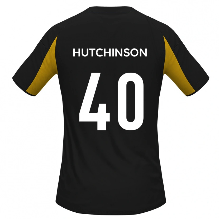 Danxen Criança Camisola Luke Hutchinson #40 Preto Amarelo Alternativa 2025/26 Camisa