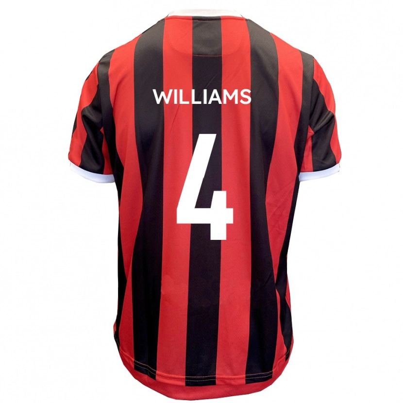 Danxen Criança Camisola Morgan Williams #4 Vermelho Preto Alternativa 2025/26 Camisa