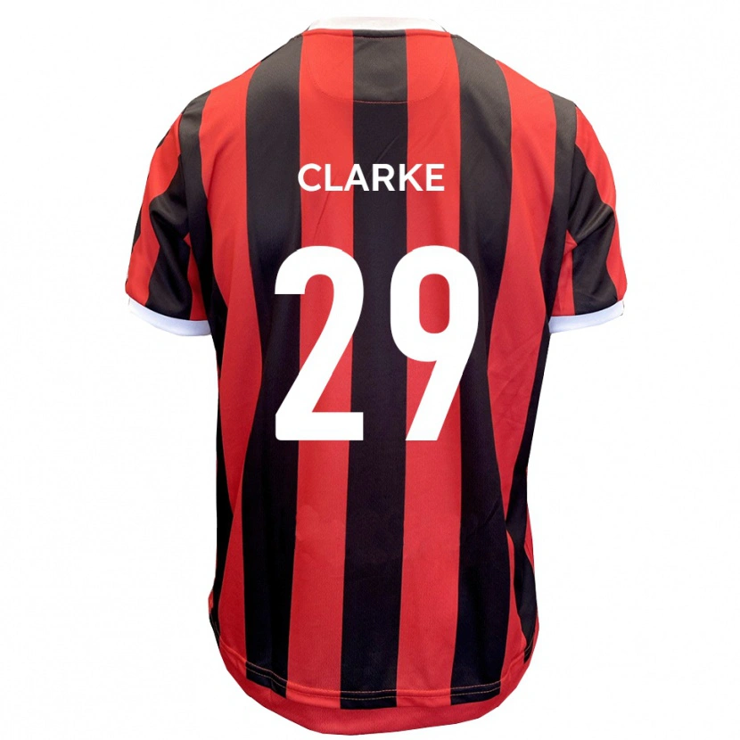 Danxen Criança Camisola Jahmari Clarke #29 Vermelho Preto Alternativa 2025/26 Camisa