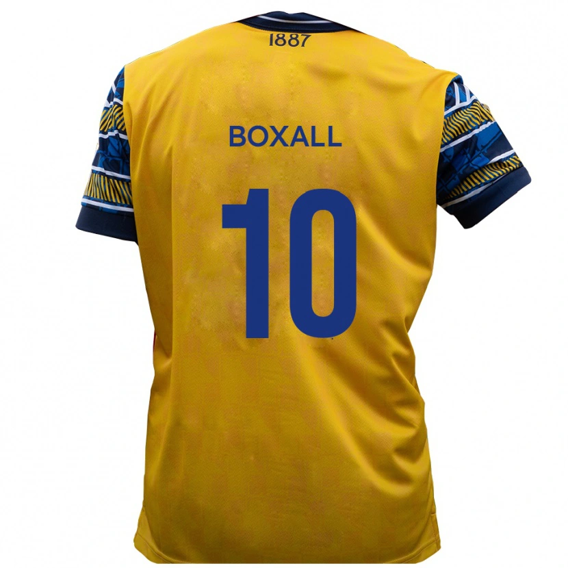 Danxen Criança Camisola Lucas Boxall #10 Amarelo Preto Alternativa 2025/26 Camisa