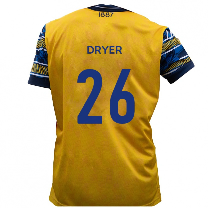 Danxen Criança Camisola Tom Dryer #26 Amarelo Preto Alternativa 2025/26 Camisa