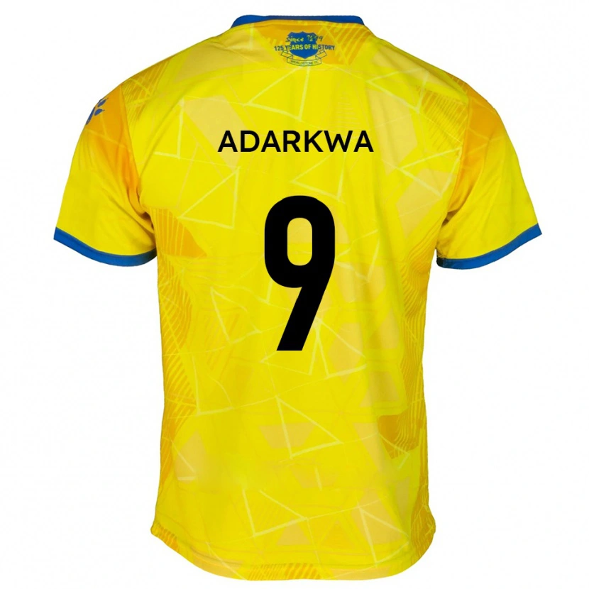 Danxen Criança Camisola Sean Adarkwa #9 Amarelo Azul Alternativa 2025/26 Camisa