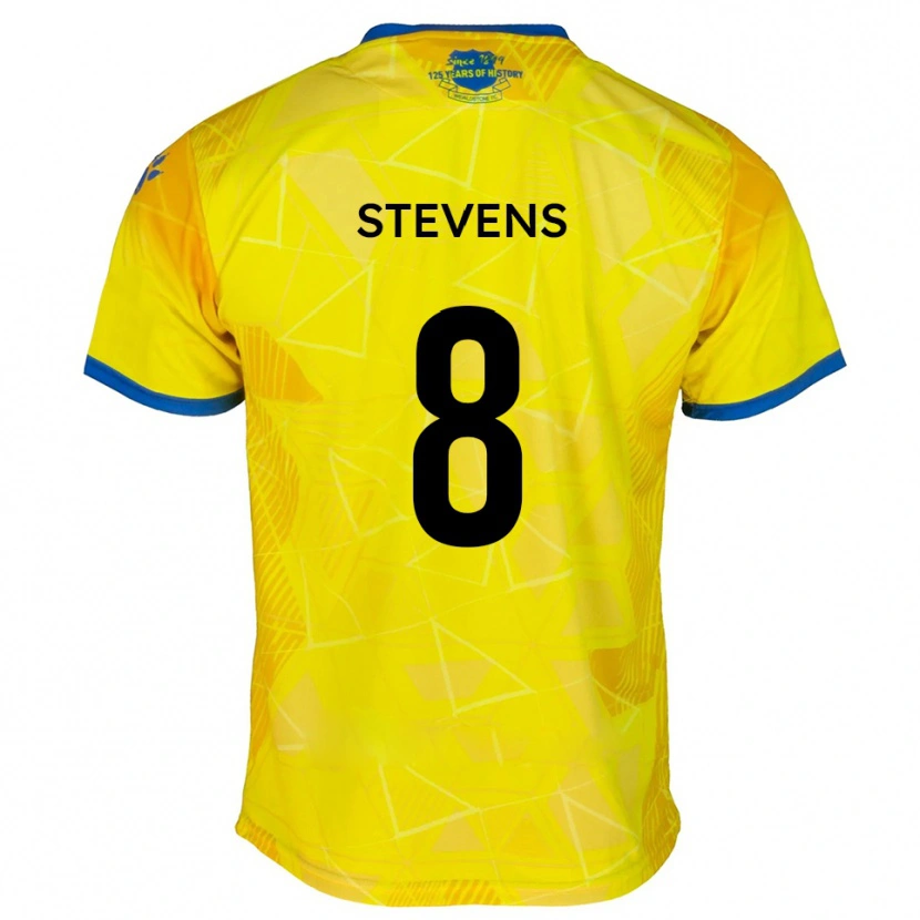 Danxen Criança Camisola James Stevens #8 Amarelo Azul Alternativa 2025/26 Camisa
