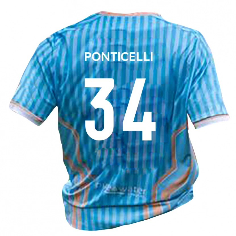 Danxen Criança Camisola Jordan Ponticelli #34 Preto Dourado Alternativa 2025/26 Camisa