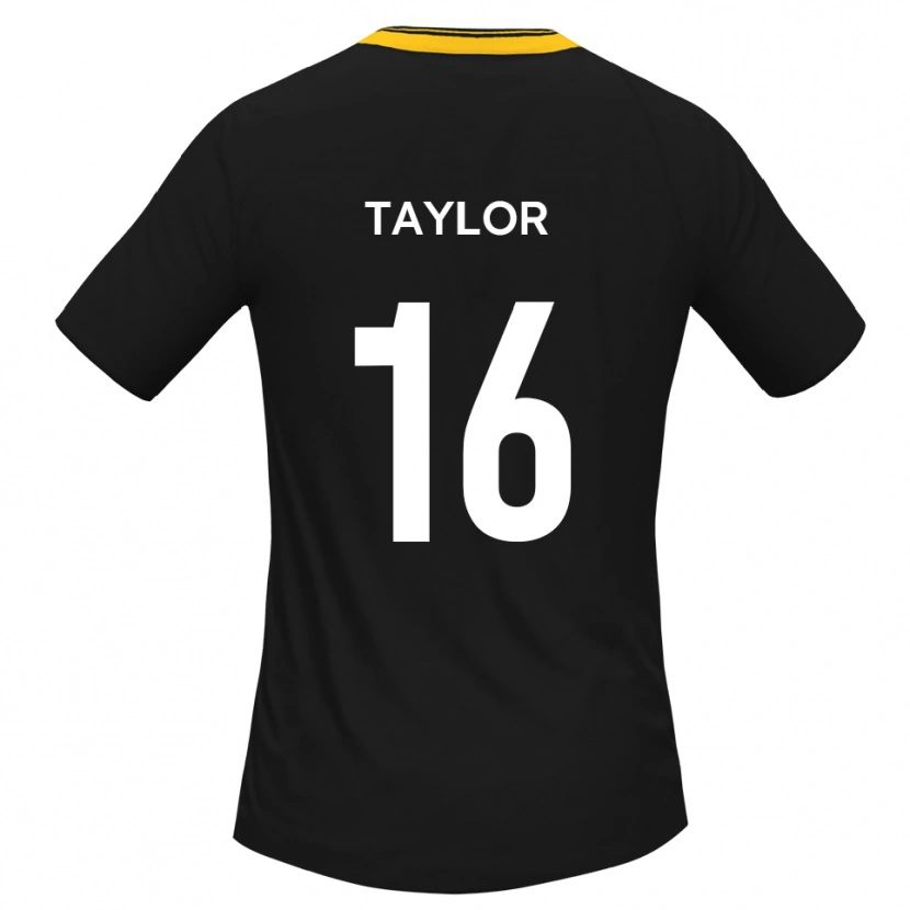 Danxen Criança Camisola Jack Taylor #16 Preto Amarelo Alternativa 2025/26 Camisa