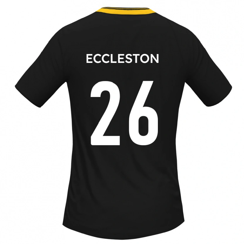 Danxen Criança Camisola Junior Eccleston #26 Preto Amarelo Alternativa 2025/26 Camisa