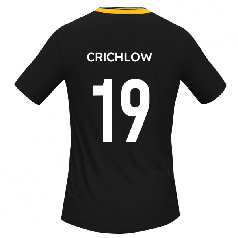 Danxen Criança Camisola Kane Crichlow #19 Preto Amarelo Alternativa 2025/26 Camisa