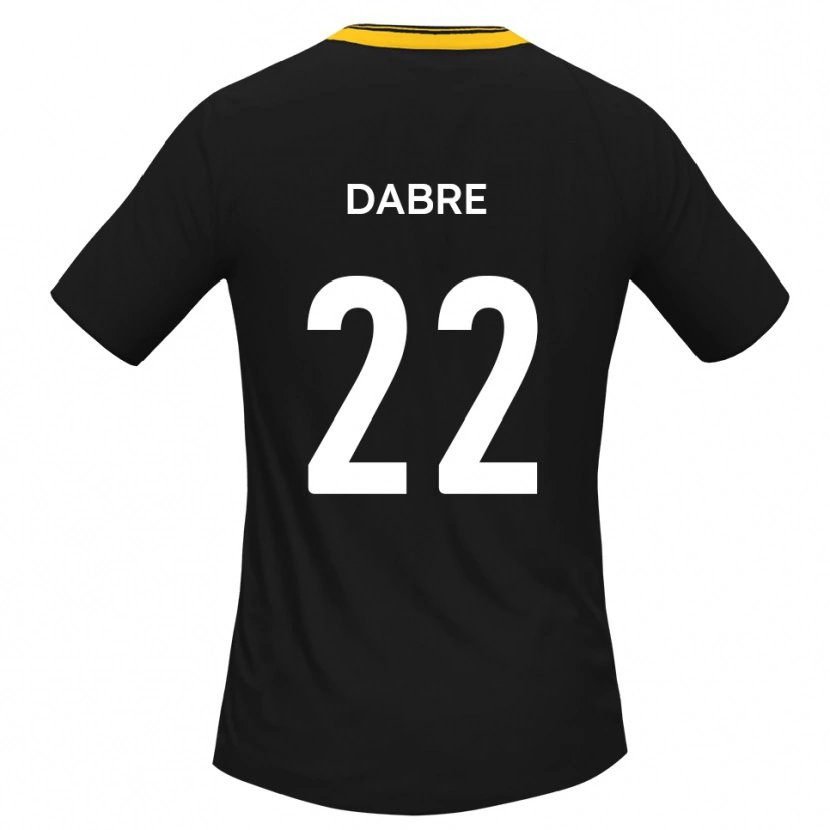 Danxen Criança Camisola Mo Dabre #22 Preto Amarelo Alternativa 2025/26 Camisa
