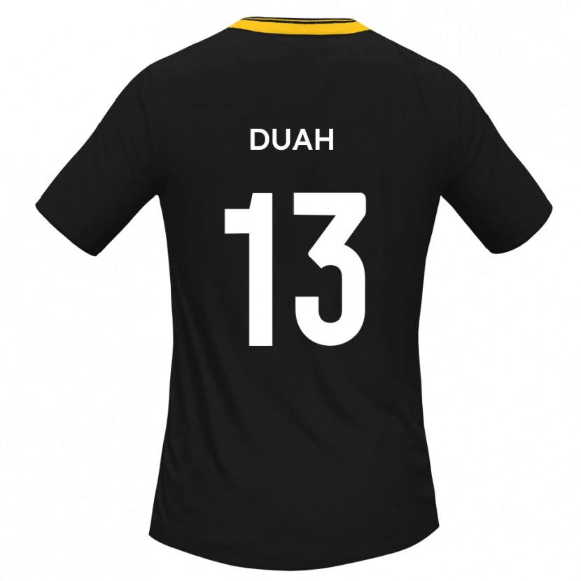 Danxen Criança Camisola Enos Duah #13 Preto Amarelo Alternativa 2025/26 Camisa