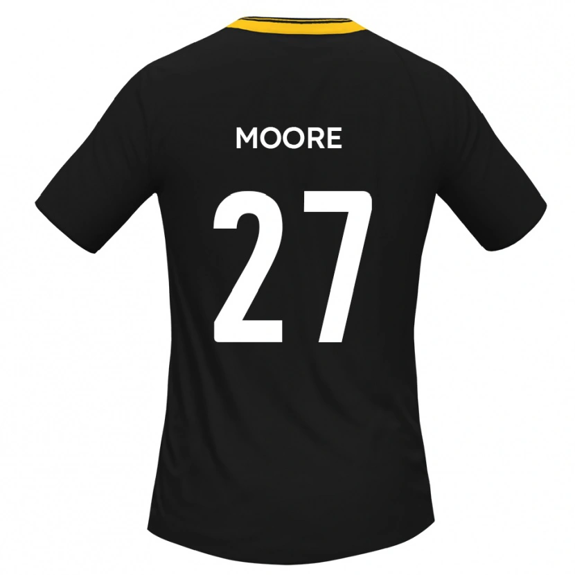 Danxen Criança Camisola Liam Moore #27 Preto Amarelo Alternativa 2025/26 Camisa