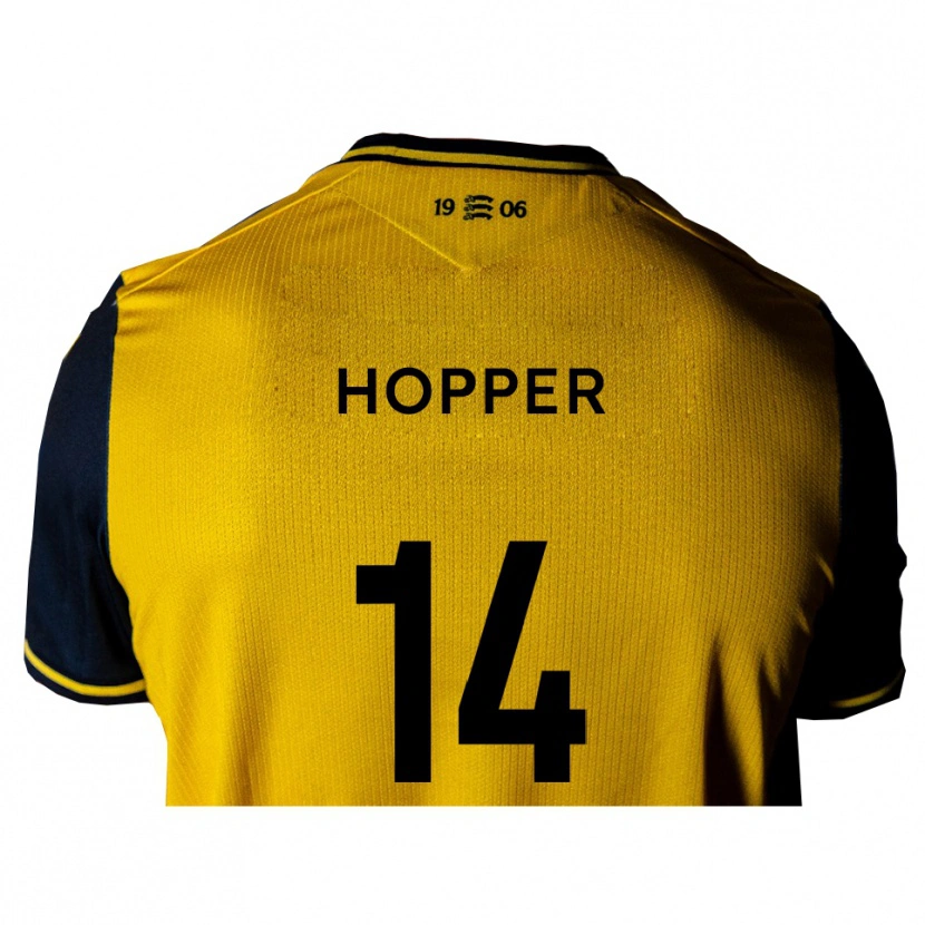 Danxen Criança Camisola Tom Hopper #14 Amarelo Preto Alternativa 2025/26 Camisa