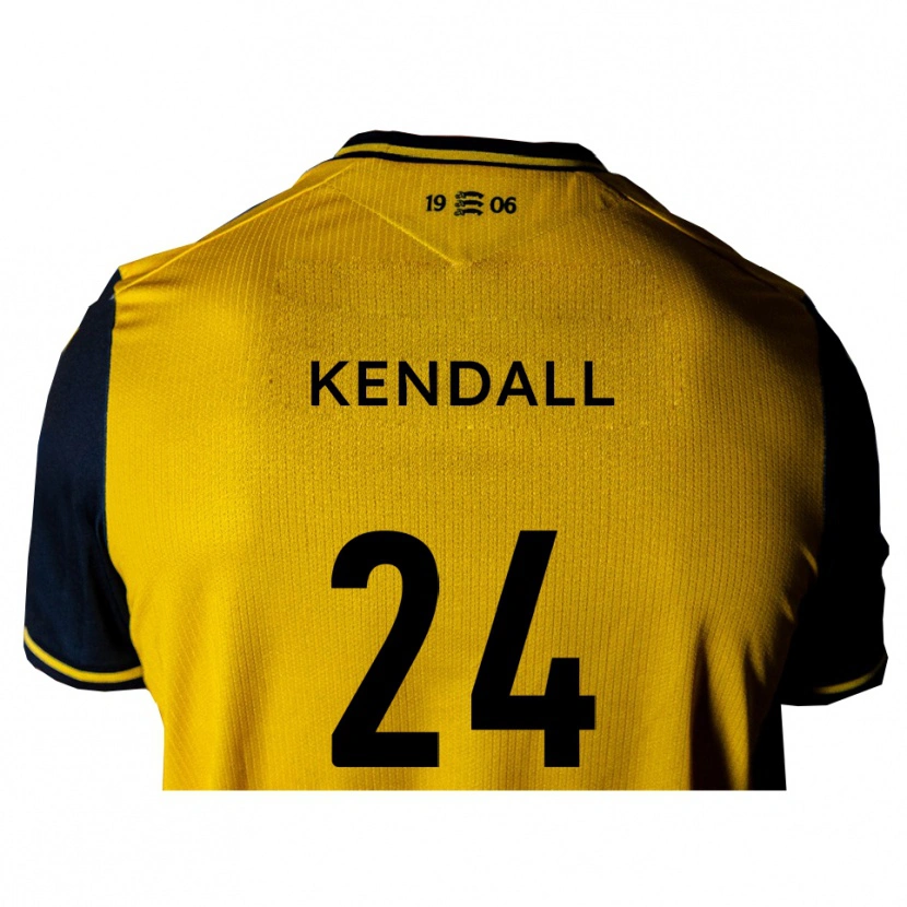 Danxen Criança Camisola Charley Kendall #24 Amarelo Preto Alternativa 2025/26 Camisa