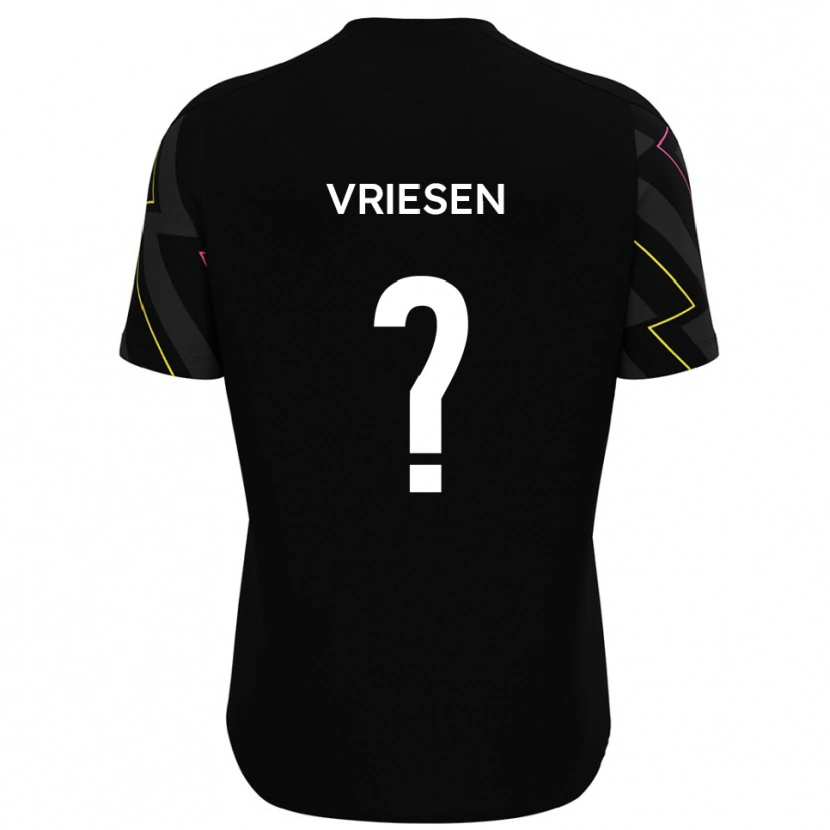 Danxen Criança Camisola Fabian Vriesen #0 Preto Cinza Alternativa 2025/26 Camisa