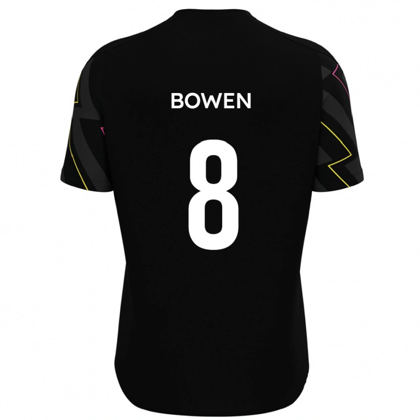 Danxen Criança Camisola Sam Bowen #8 Preto Cinza Alternativa 2025/26 Camisa