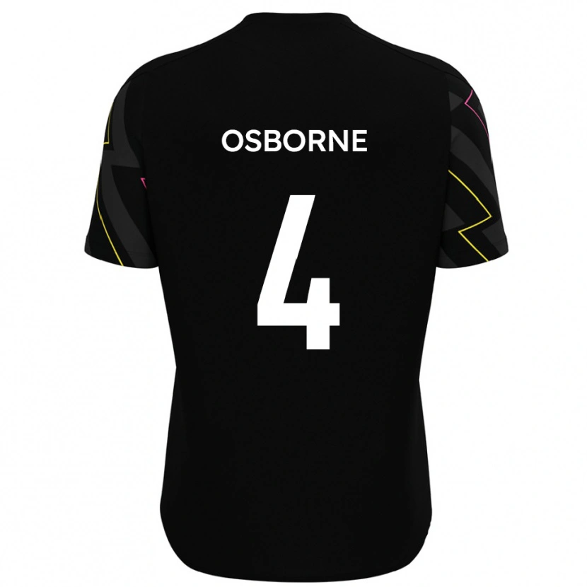 Danxen Criança Camisola Jamey Osborne #4 Preto Cinza Alternativa 2025/26 Camisa