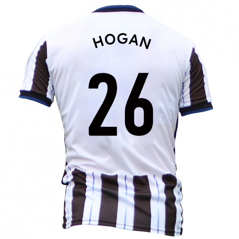 Danxen Criança Camisola Liam Hogan #26 Branco Preto Alternativa 2025/26 Camisa