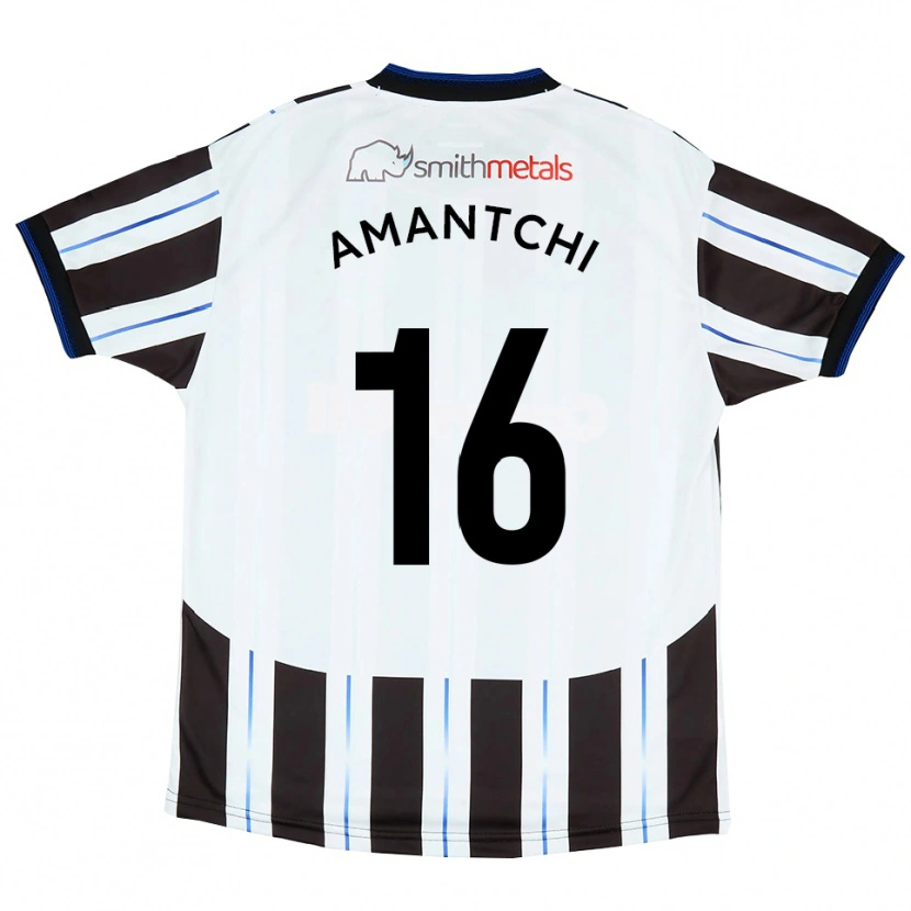 Danxen Criança Camisola Levi Amantchi #16 Branco Preto Alternativa 2025/26 Camisa