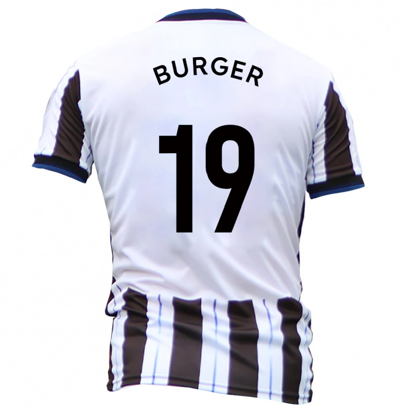 Danxen Criança Camisola Jake Burger #19 Branco Preto Alternativa 2025/26 Camisa