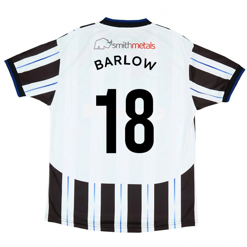 Danxen Criança Camisola Aidan Barlow #18 Branco Preto Alternativa 2025/26 Camisa