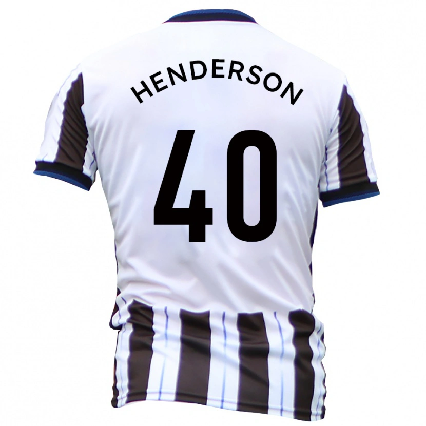 Danxen Criança Camisola Ian Henderson #40 Branco Preto Alternativa 2025/26 Camisa