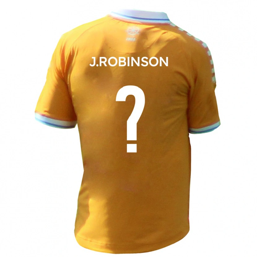 Danxen Criança Camisola Justine Robinson #0 Amarelo Azul Alternativa 2025/26 Camisa