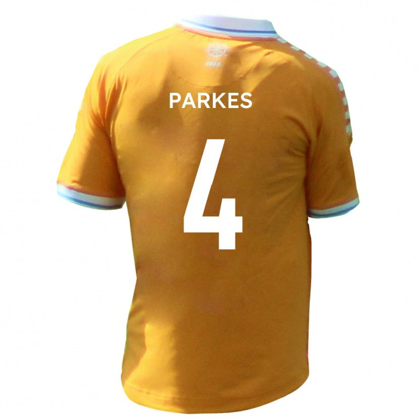 Danxen Criança Camisola Tom Parkes #4 Amarelo Azul Alternativa 2025/26 Camisa
