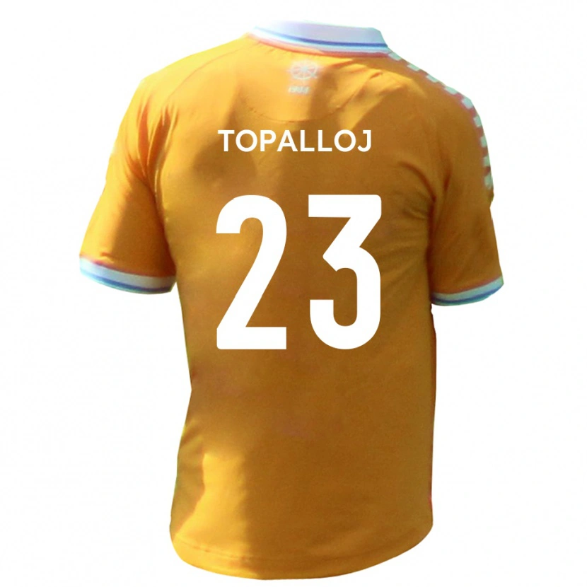 Danxen Criança Camisola Besart Topalloj #23 Amarelo Azul Alternativa 2025/26 Camisa