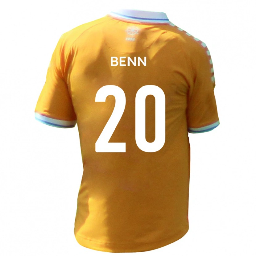 Danxen Criança Camisola Jay Benn #20 Amarelo Azul Alternativa 2025/26 Camisa