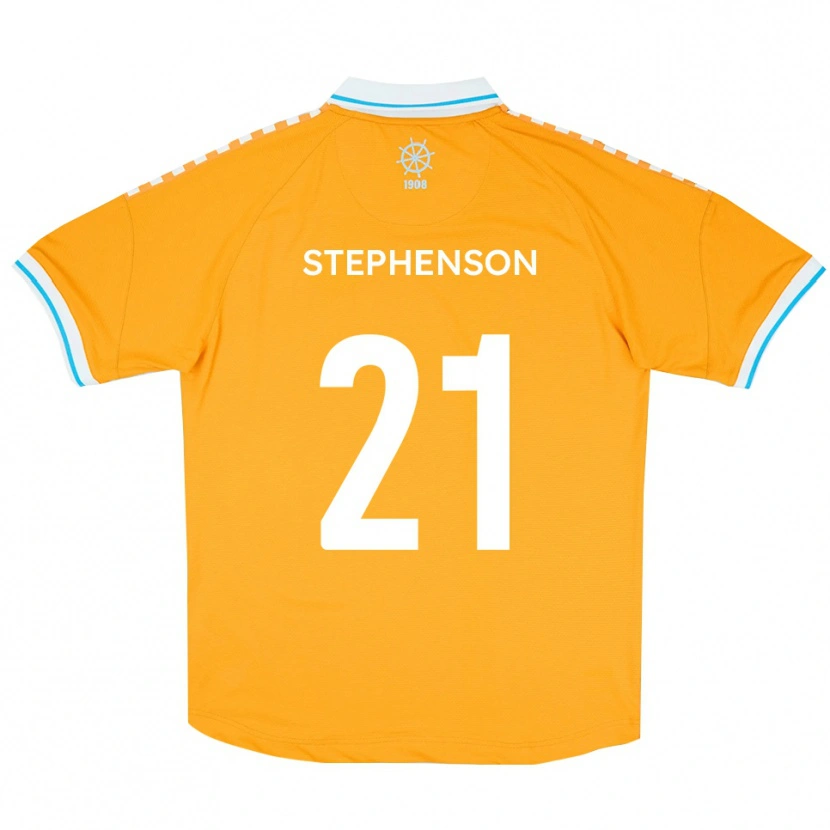 Danxen Criança Camisola Louis Stephenson #21 Amarelo Azul Alternativa 2025/26 Camisa