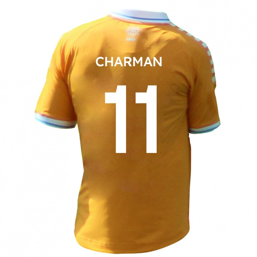 Danxen Criança Camisola Luke Charman #11 Amarelo Azul Alternativa 2025/26 Camisa